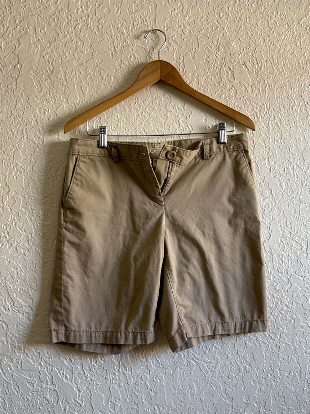 LOFT Khaki Bermuda Shorts